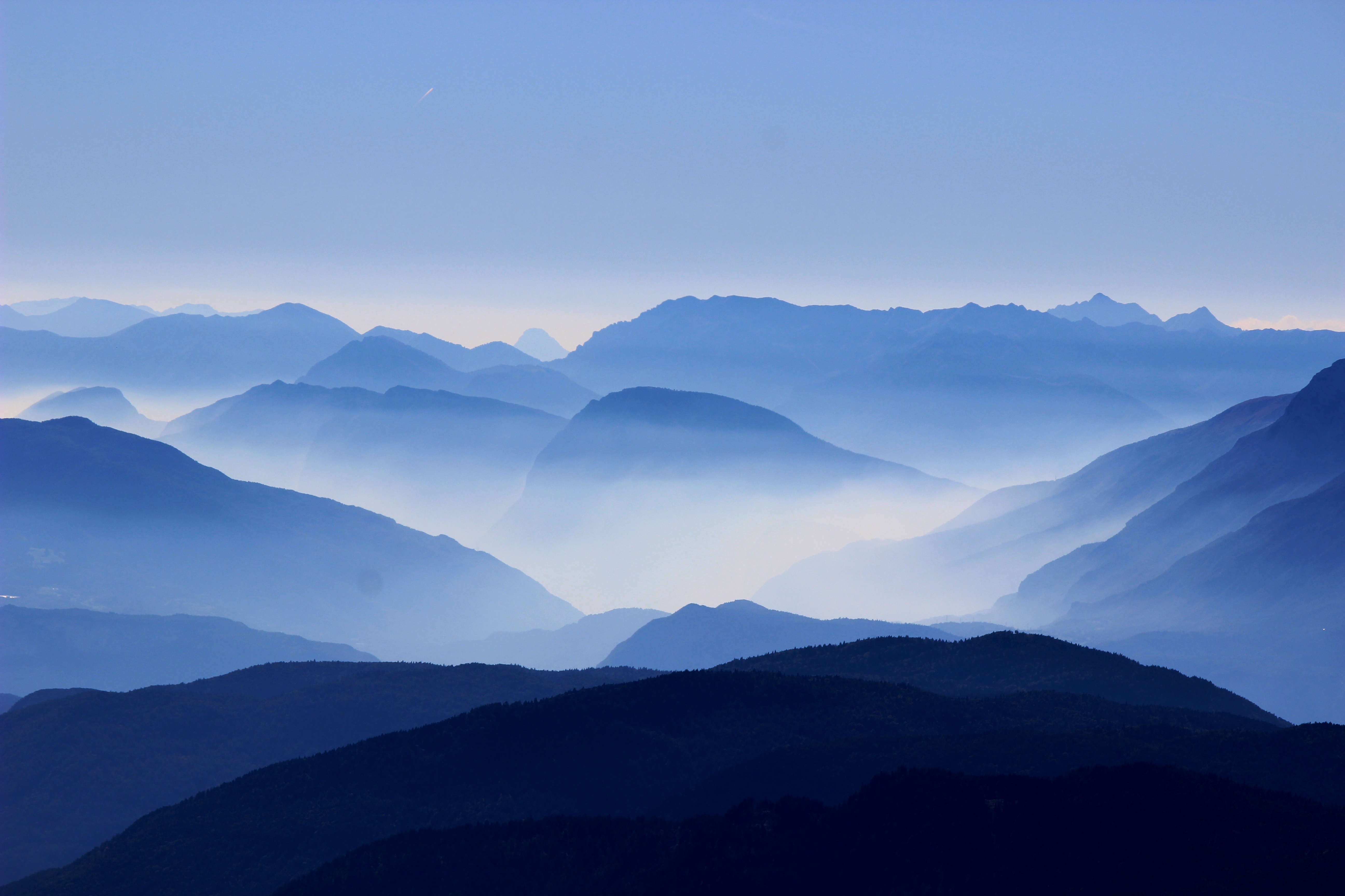Blue misty hills